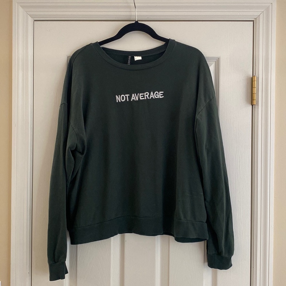 Green “Not Average” Sweater from H&M